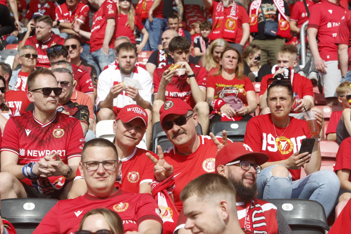 Kibice na meczu Widzew Łódź - Piast Gliwice