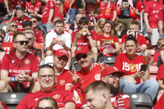 Kibice na meczu Widzew Łódź - Piast Gliwice