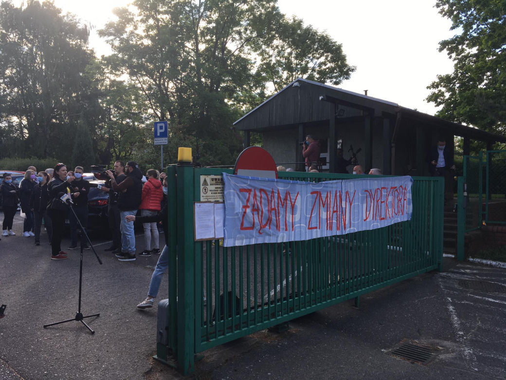 Protest pod DPS-em w Kaliszu