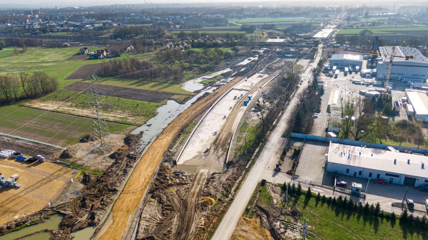 Budowa obwodnicy Oświęcimia - kwiecień 2024