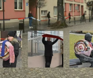 Szalik o długości 367 metrów! Mieszkańcy Pułtuska z przytupem otwierają aukcje WOŚP [ZDJĘCIA]
