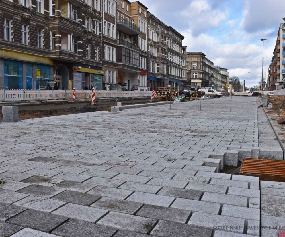 Przebudowa al. Wojska Polskiego - marzec 2022
