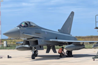 Myśliwiec Eurofighter Typhoon GR4 z 12. Eskadry RAF
