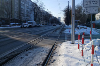 Torowisko w al. Waszyngtona w Warszawie przed remontem