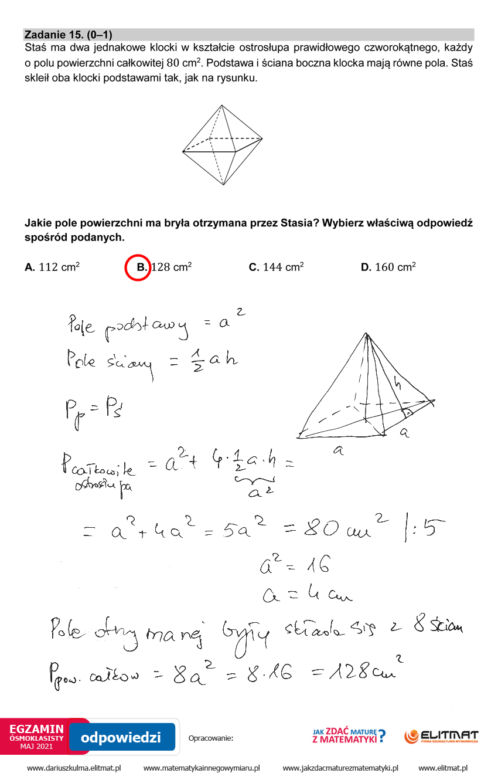 Egzamin ósmoklasisty 2021 matematyka