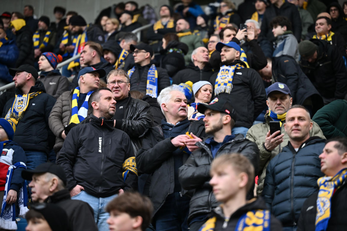 Arka Gdynia - Widzew Łódź: Zdjęcia kibiców i zawodników z meczu 25. kolejki PKO BP Ekstraklasy