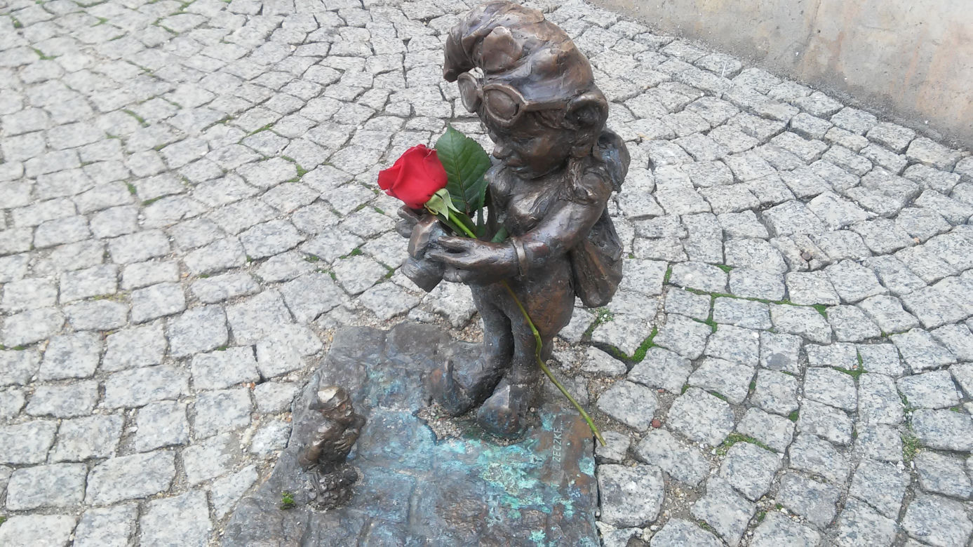 Para krasnali na wrocławskim rynku