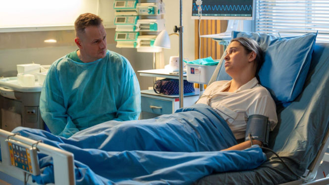 Na dobre i na złe odc. 985. Aleś Zagajewski (Paweł Małaszyński), Iga Kaczorowska (Anna Szymańczyk)