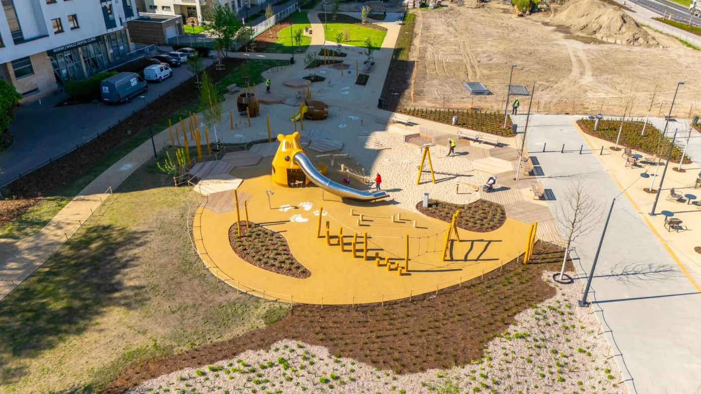 Park nad Południową Obwodnicą Warszawy na Ursynowie