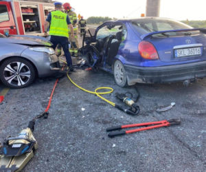 Wypadek na A1 niedaleko Piotrkowa Trybunalskiego