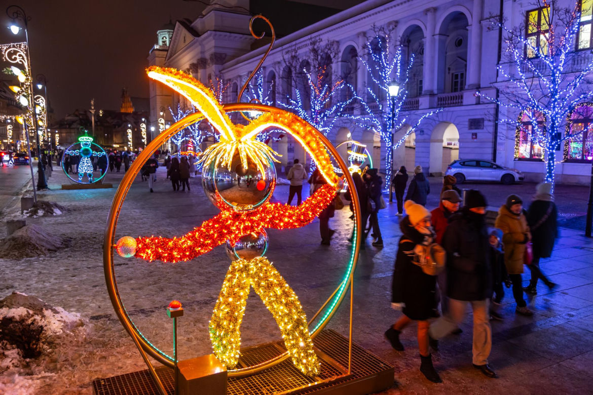 Iluminacja świąteczna 2023 w Warszawie - zdjęcia