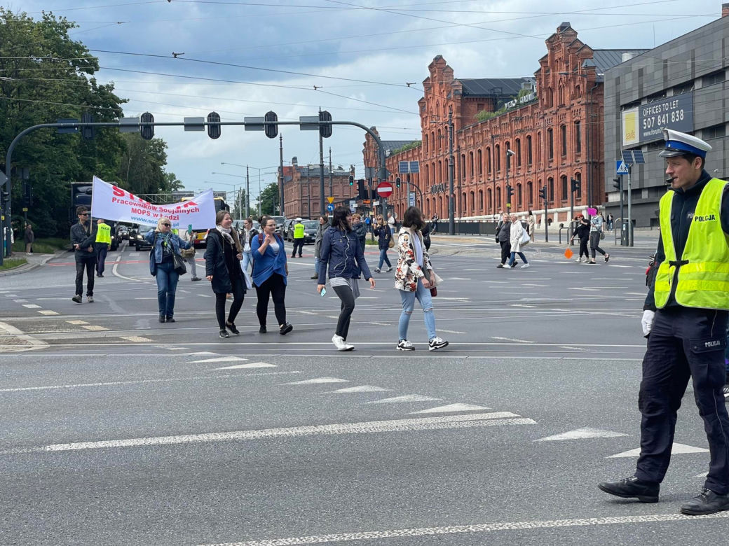 Strajk MOPS Łódź 21 czerwca