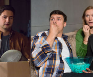 Na dobre i na złe odcinek 690, Wiktoria (Katarzyna Dąbrowska), Radwan (Mateusz Damięcki), Adam (Grzegorz Daukszewicz)