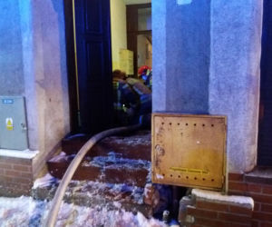 Pożar mieszkania na Wybickiego w Grudziądzu
