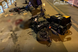 Rowerami dostarczali jedzenie, zderzyli się na wiadukcie. Polała się krew, jeden z nich stracił zęby!