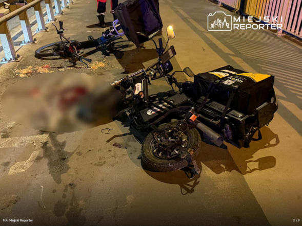 Rowerami dostarczali jedzenie, zderzyli się na wiadukcie. Polała się krew, jeden z nich stracił zęby!