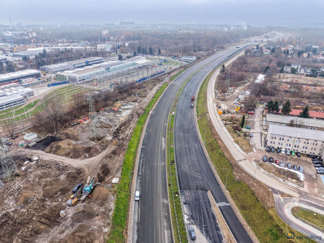 Budowa węzła Mistrzejowce na S7 w Krakowie