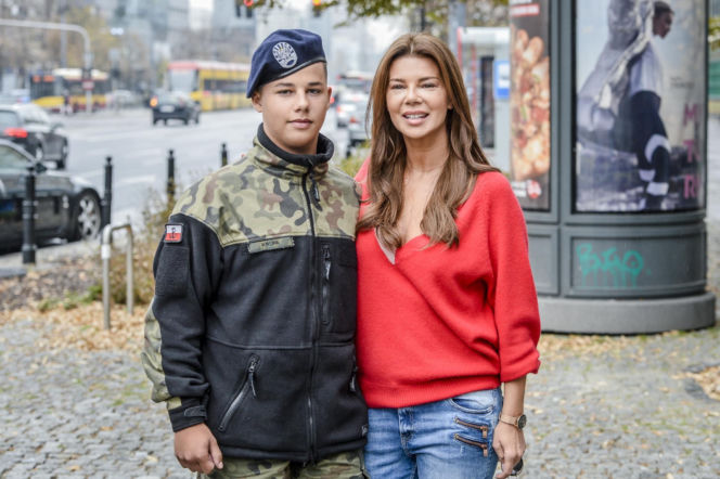 Edyta Górniak z synem Allanem w 2018 roku