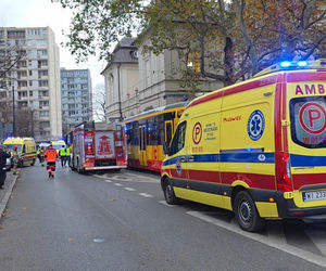 Zderzenie tramwajów i autobusu w Warszawie 18.11.2025
