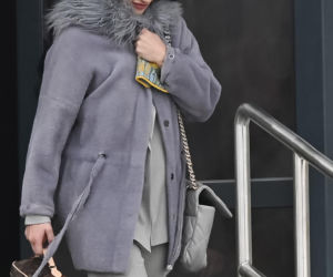 Justyna Steczkowska boso na śniegu