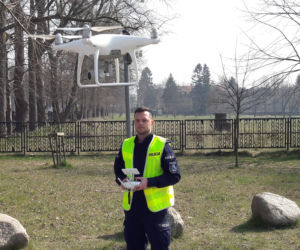 Koronawirus w Koszalinie. Policyjny dron w akcji