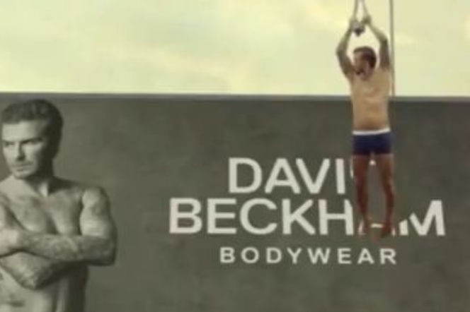 David Beckham biega w majtkach w reklamie H&M