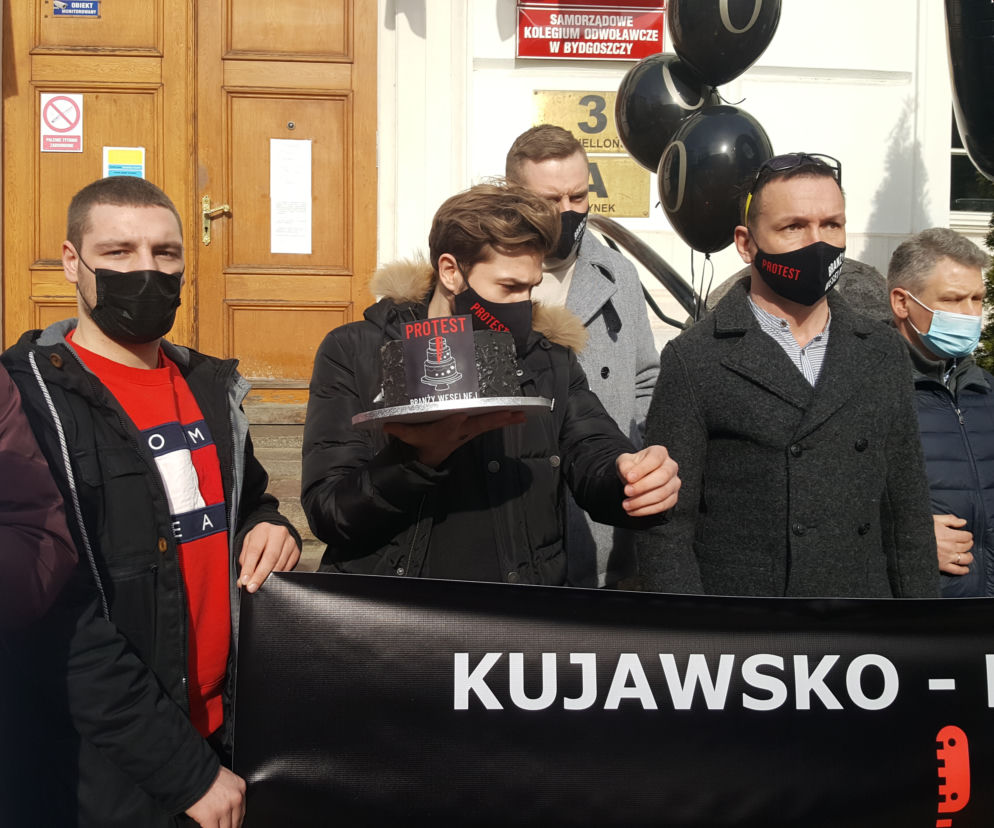 Protest branży weselnej w Bydgoszczy