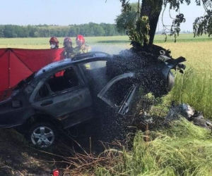 To kibic WIDZEWA spłonął w aucie pod Zgierzem