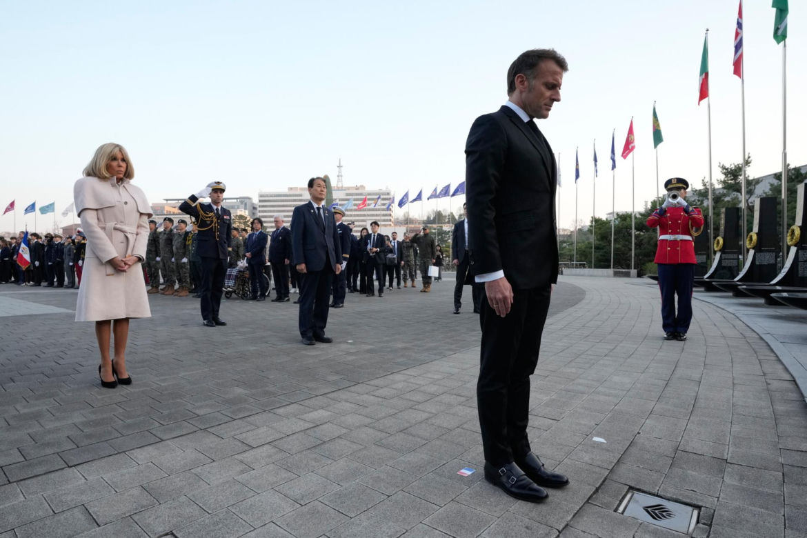 Emmanuel Macron z żoną Brigitte Macron
