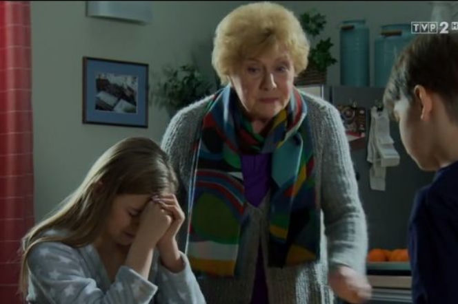 M jak miłość odcinekk 1304, Barbara (Teresa Lipowska), Wojtuś (Feliks Matecki), Zosia (Julia Wróblewska)