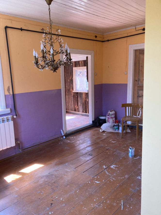 Kuchnia z jadalnią w trakcie remontu