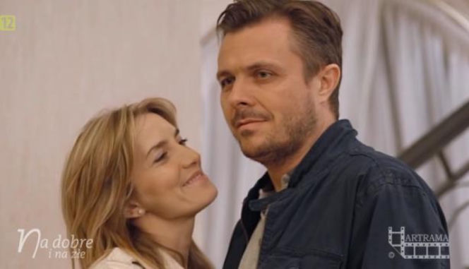 Na dobre i na złe odcinek 539. Hana Goldberg (Kamilla Baar), Piotr Gawryło (Marek Bukowski)