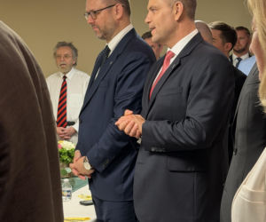 Karol Nawrocki na spotkaniu z Polonią po mszy w Maryland