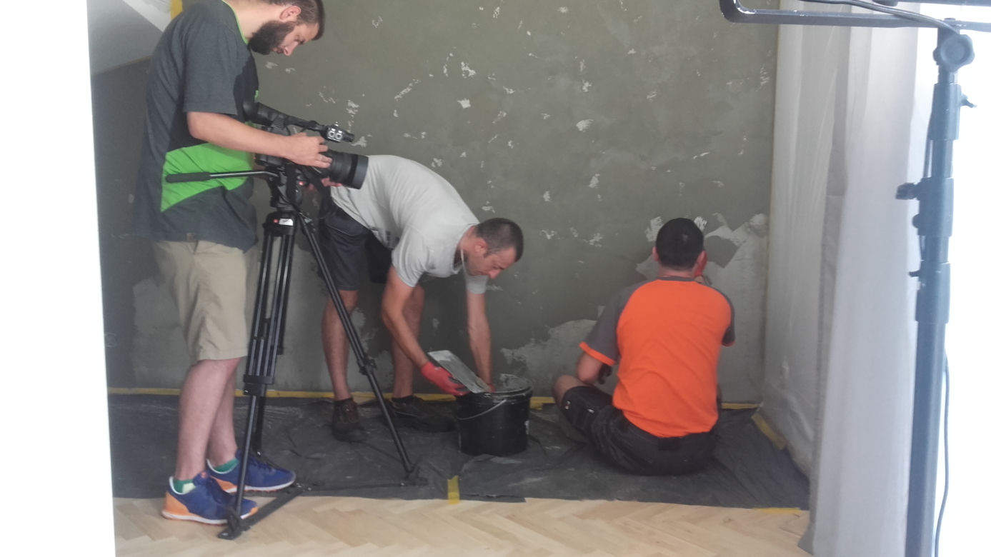 Metamorfoza ściany w salonie BETON na ścianie!