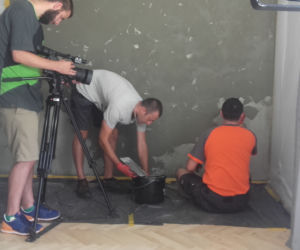 Metamorfoza ściany w salonie BETON na ścianie!