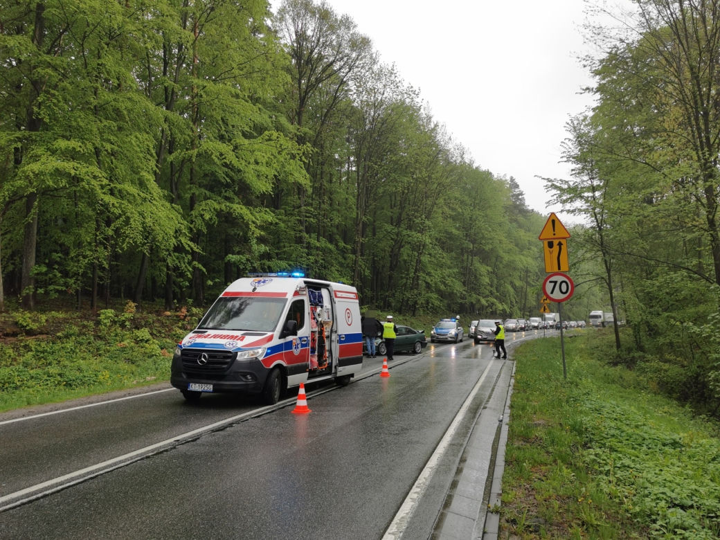 Wypadek w Łękawce