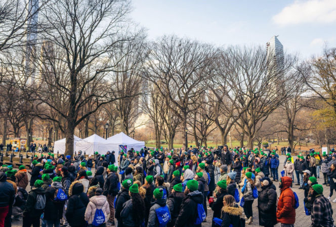 Trzeci Winter Walk w Nowym Jorku