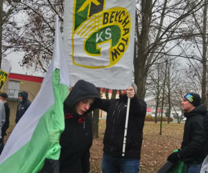 Manifestacja kibiców GKS Bełchatów