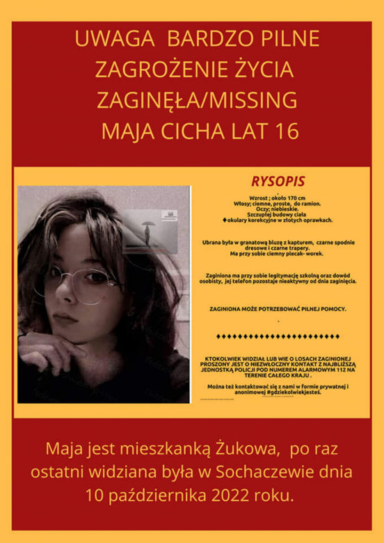 Zaginiona 16-latka spod Sochaczewa nie daje znaku życia. Zrozpaczeni rodzice zabrali głos [ZDJĘCIA]
