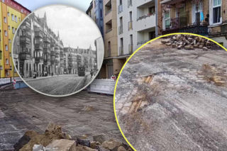 Historyczne odkrycie na ul. Emilii Plater. Fragmenty dawnego Szczecina kryły się pod asfaltem