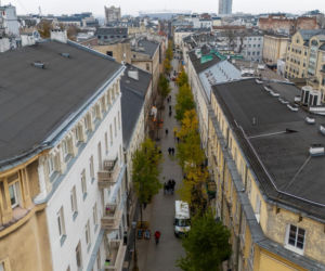 Nowe Centrum Warszawy zimą