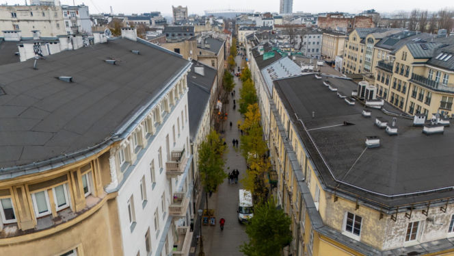 Nowe Centrum Warszawy zimą