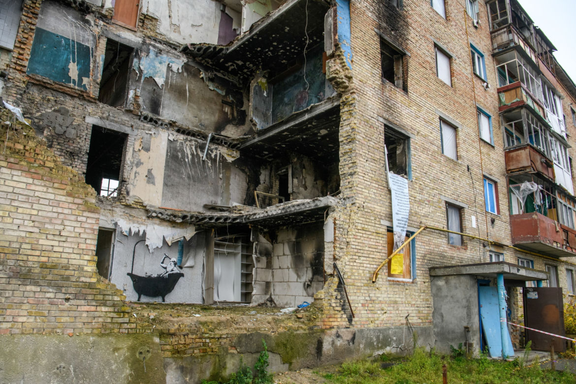Banksy tam był. Powstała seria ulicznych graffiti w Ukrainie