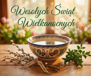 Religijna kartka na Wielkanoc