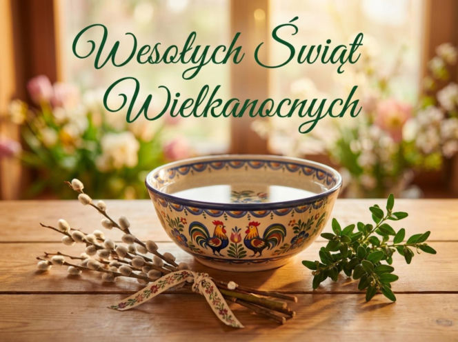 Religijna kartka na Wielkanoc