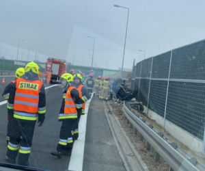 Wypadek na węźle A4 Tarnów-Centrum