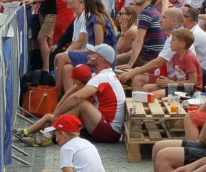 Strefa kibica przed Halą Stulecia