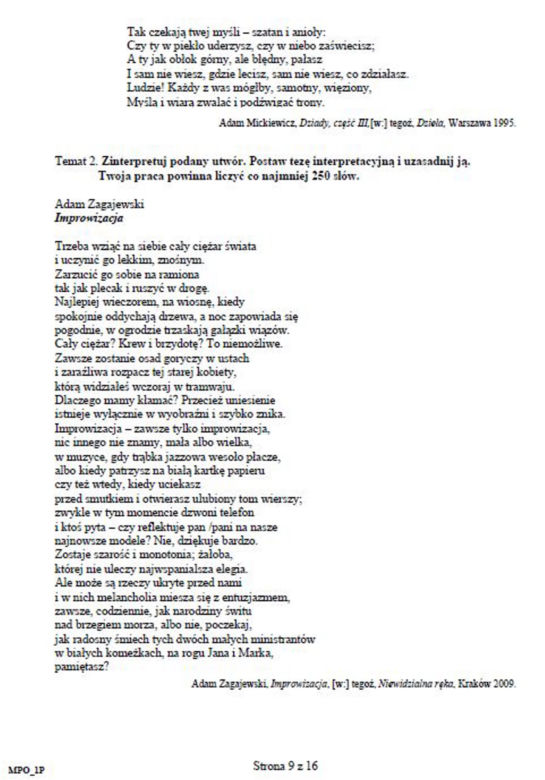 Próbna matura 2020 polski