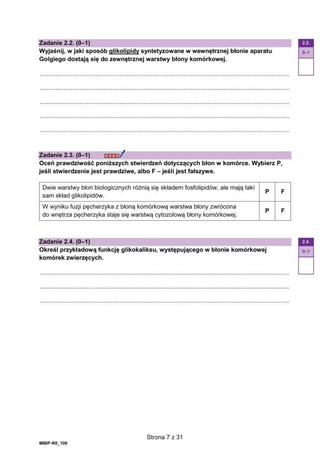Arkusze matura próbna z biologii 14.01.2026