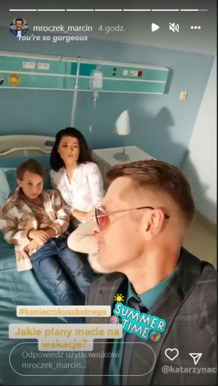 M jak miłość na planie. Misiek (Aleksander Bożyk), Kinga (Katarzyna Cichopek), Piotrek (Marcin Mroczek)